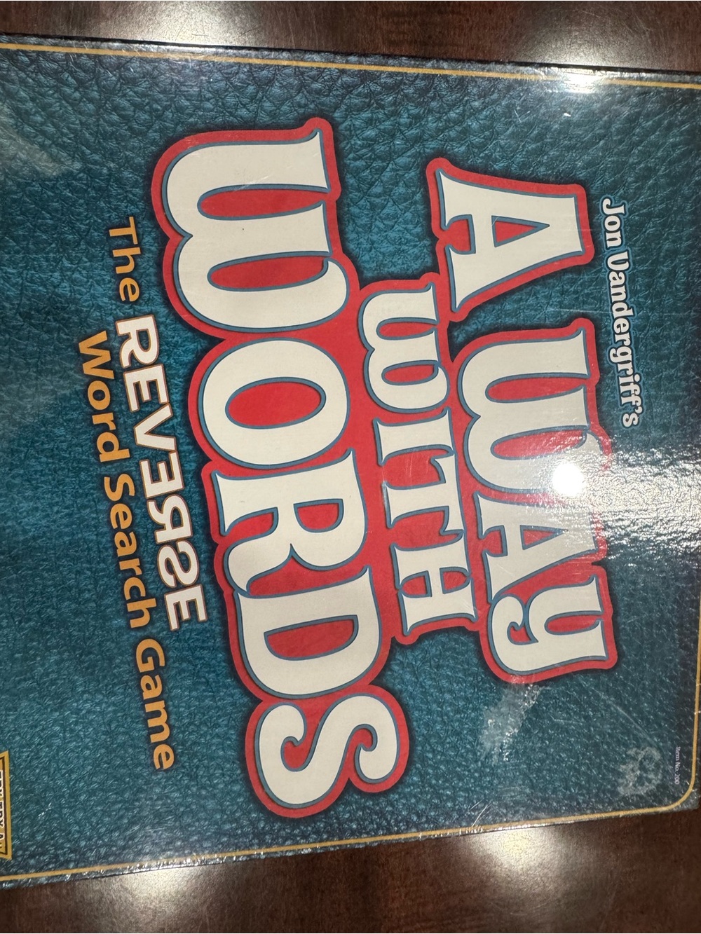 A Way With Words The Reverse Word Search Game - Teal & Red Box (a2)